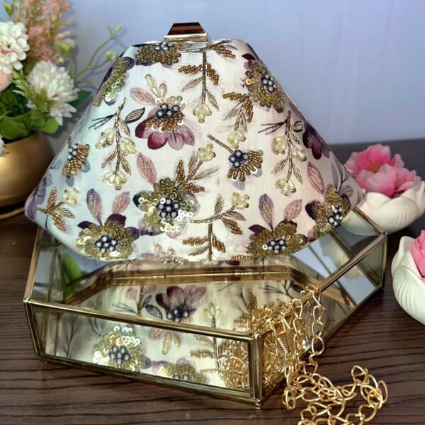 Printed Triangle Clutch