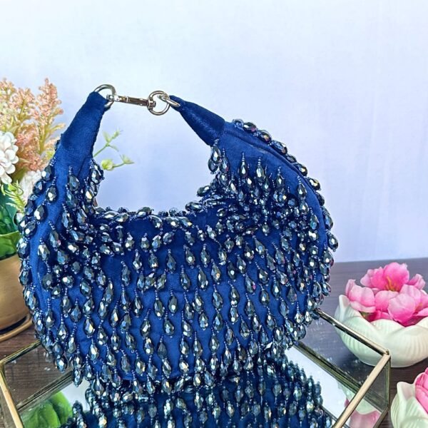 Blue Crystal Moon Bag
