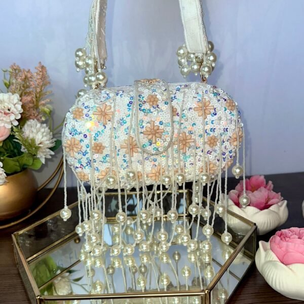 White Capsule Clutch