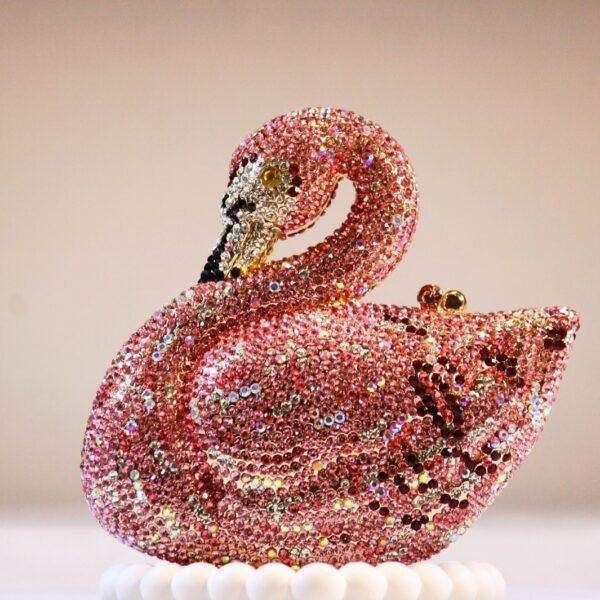 Swan crystal clutch